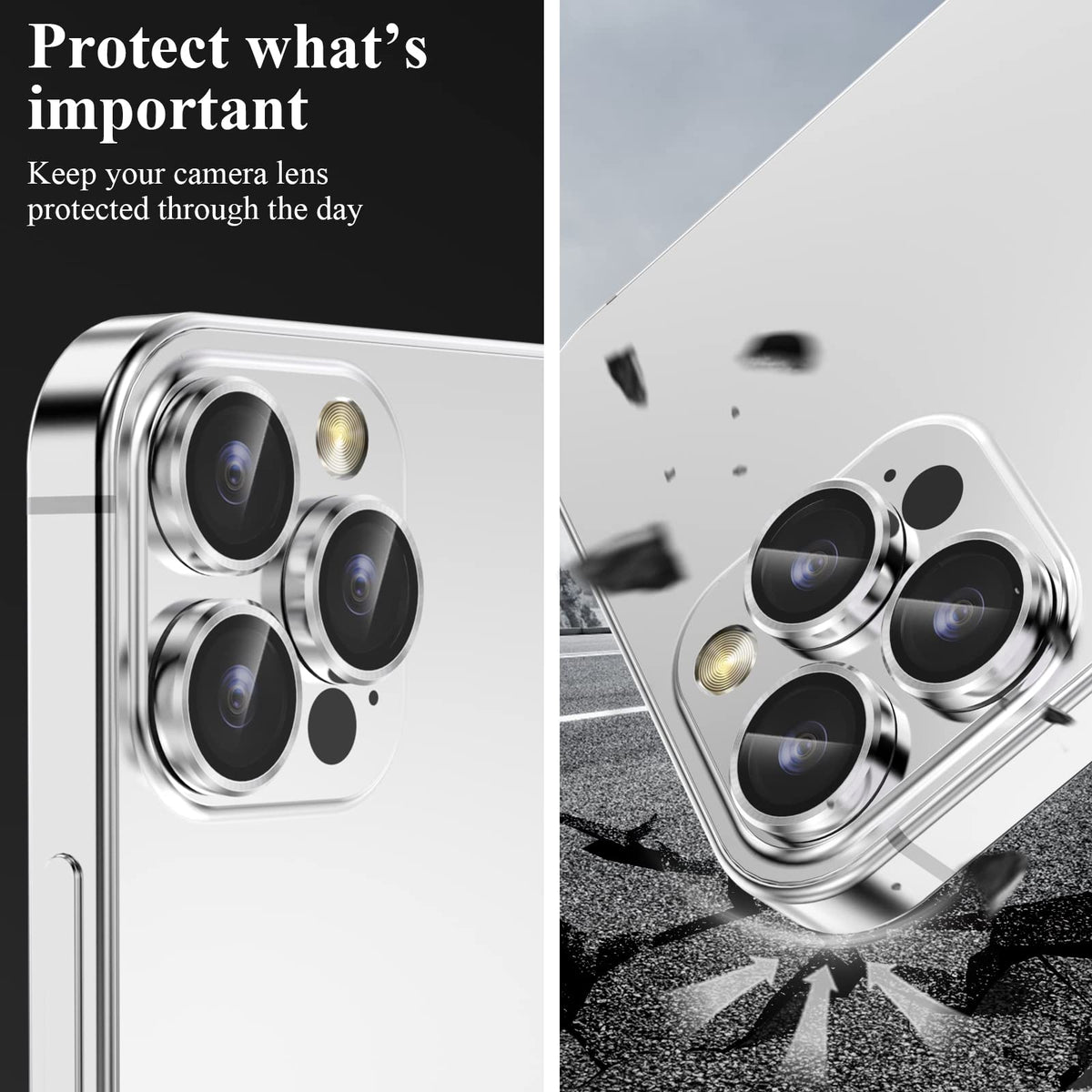 YWXTW Camera Lens Protector for iPhone 16 Pro/iPhone 16 Pro Max, [1 Step Installation Tray] Tempered Glass Screen Protector Metal Individual Camera Cover Accessories Case Friendly (Desert Titanium)
