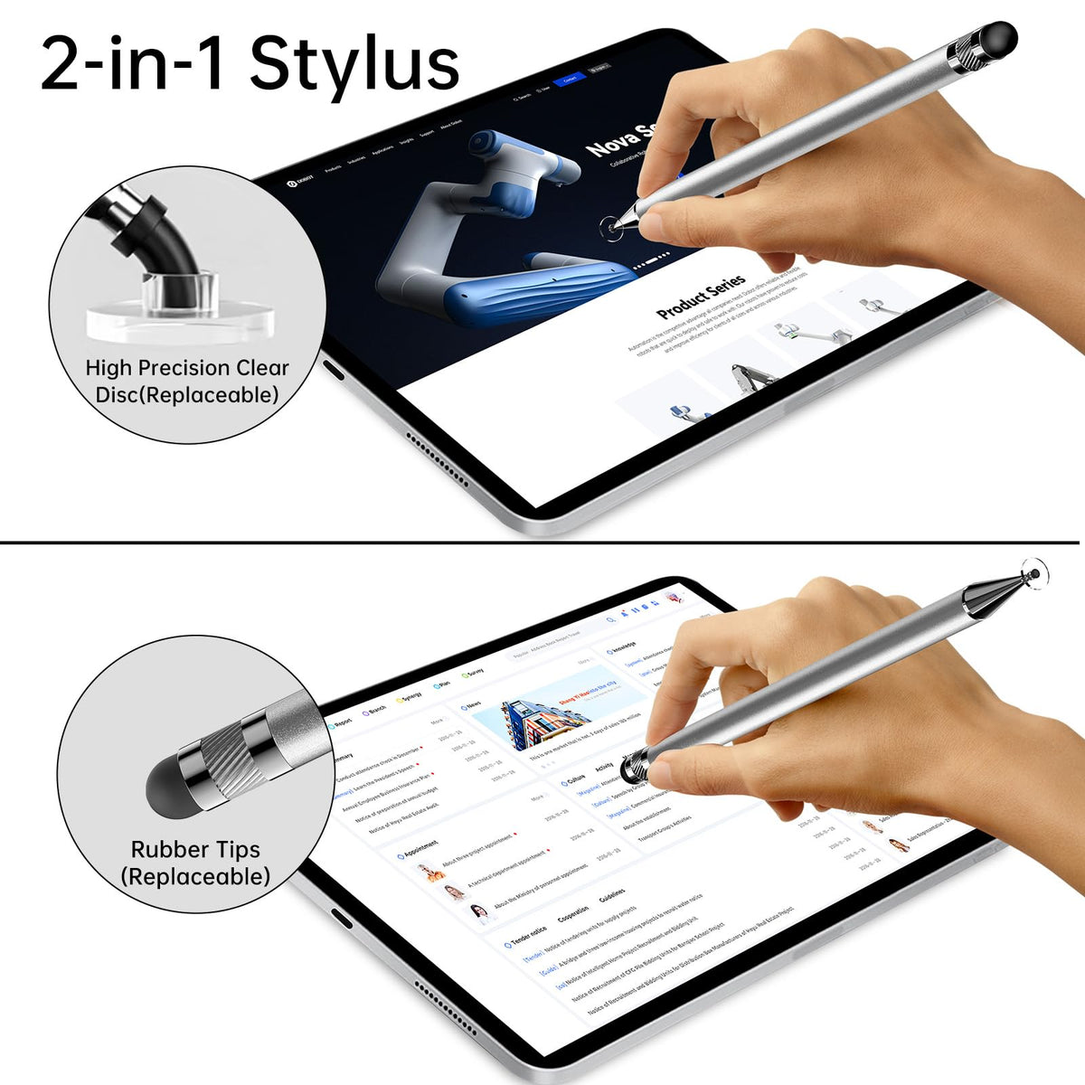 Bopomofo Stylus(5 Pcs),2-in-1 Stylus Pen for Touchscreen,Capacitive Stylus