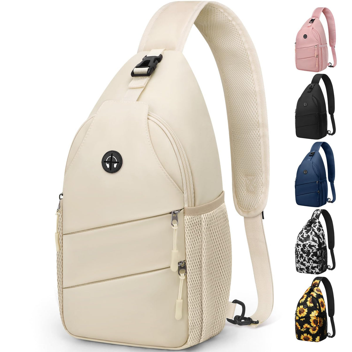 Pritent Crossbody Bags for Women Men Trendy Sling Bag Backpack Casual Chest Bag with Convertible Shoulder Strap
