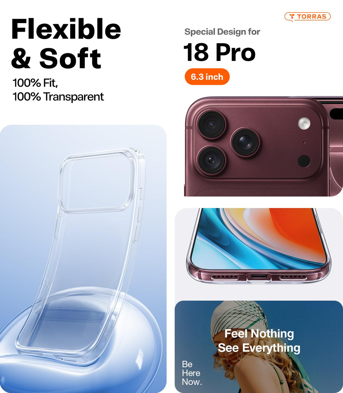TORRAS for iPhone 14 Pro Max Case, Anti-Yellowing, Crystal Clear