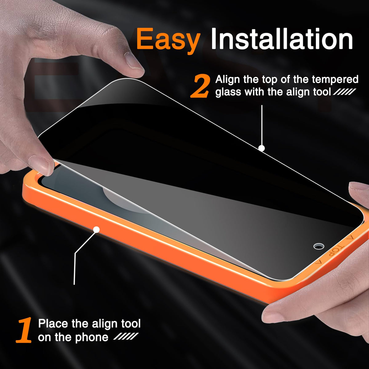 Wiaocit Privacy Screen Protector for iPhone 18 Pro, Tempered Glass