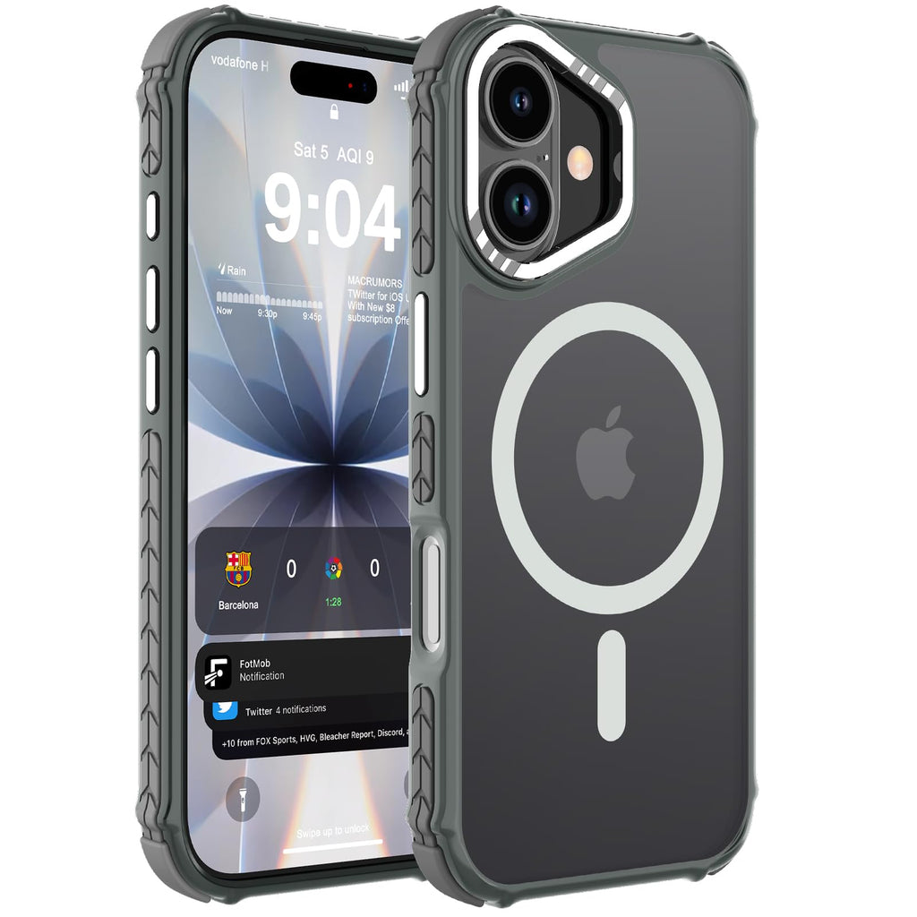 DEERLAMN Strong Magnetic Case for iPhone 13 Pro 6.1-Inch, Matte Orange