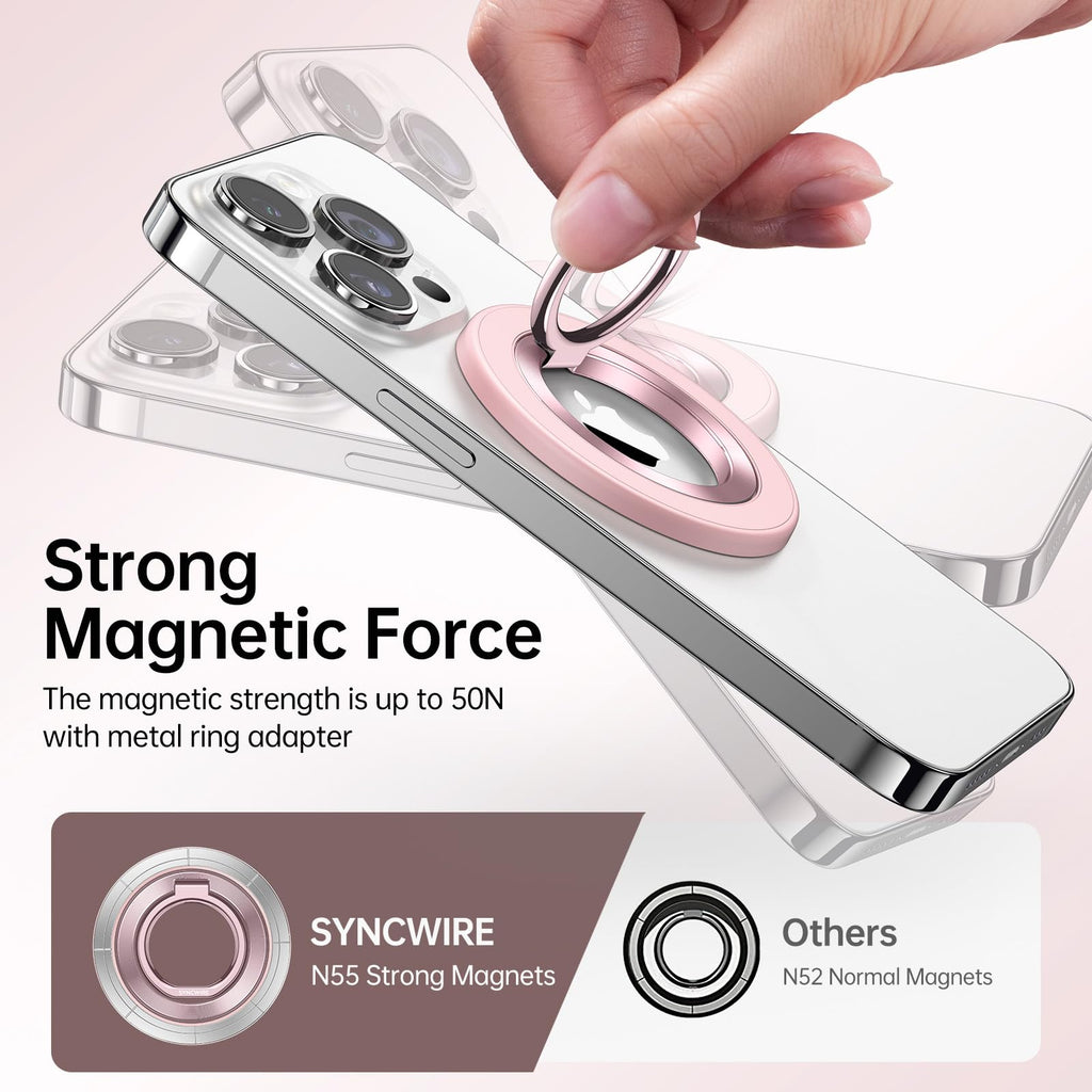 SYNCWIRE for MagSafe Phone Grip, Magnetic Phone Ring Holder Stand Kickstand