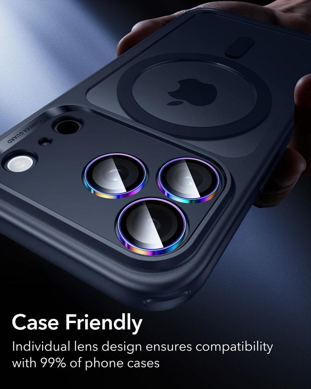 ESR for iPhone Duo Camera Lens Protector, 2 Pack, Black