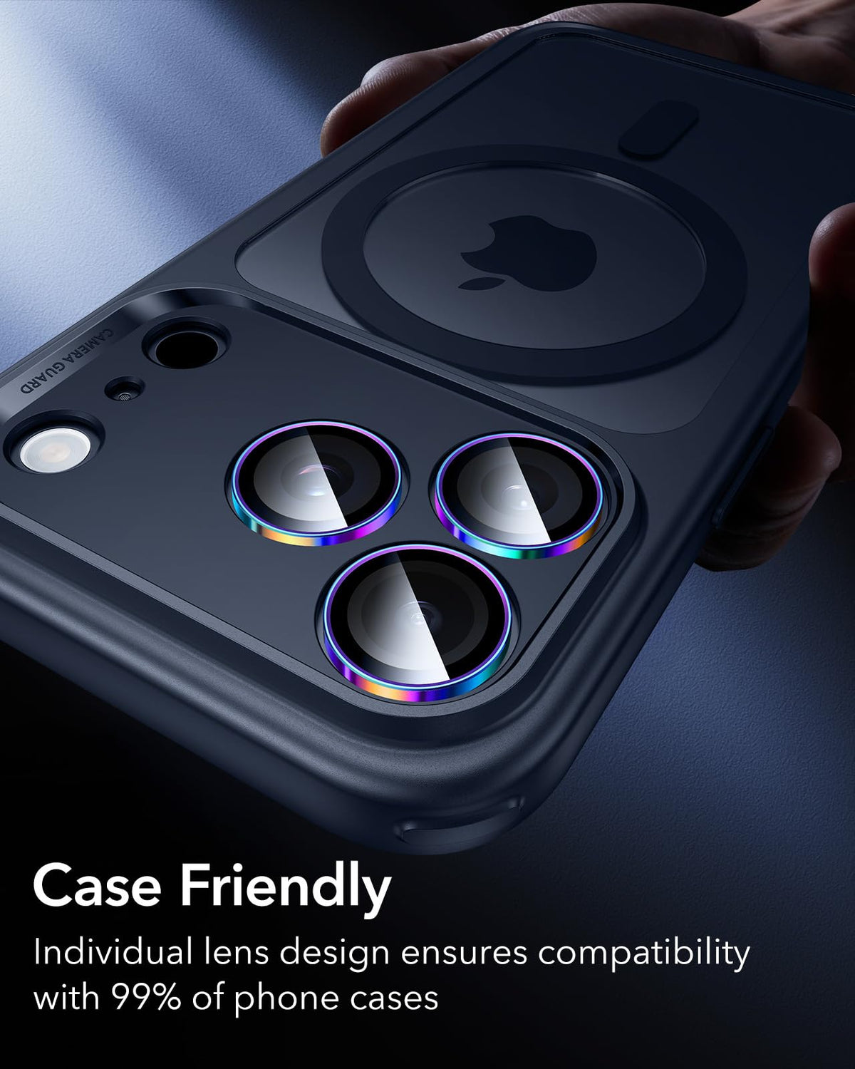 ESR for iPhone Duo Camera Lens Protector, 2 Pack, Black