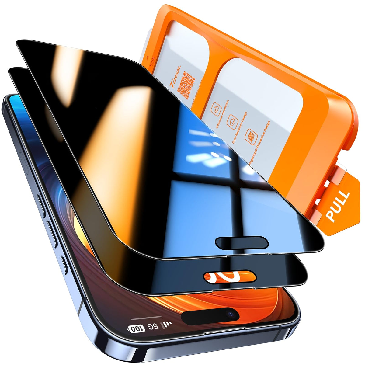 TOCOL for iPhone 17 Pro Max Screen Protector, Easy Installation