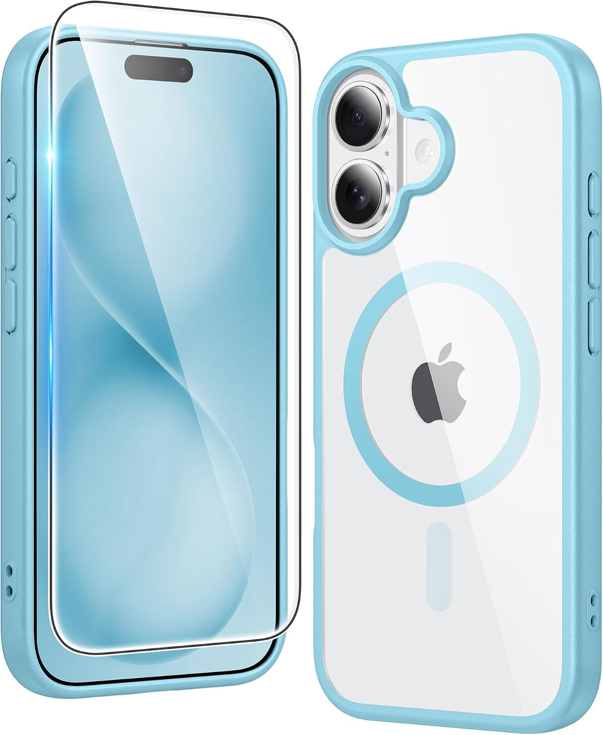 FNTCASE for iPhone 18 Pro Case / 17 Pro Case Clear with Screen Protector