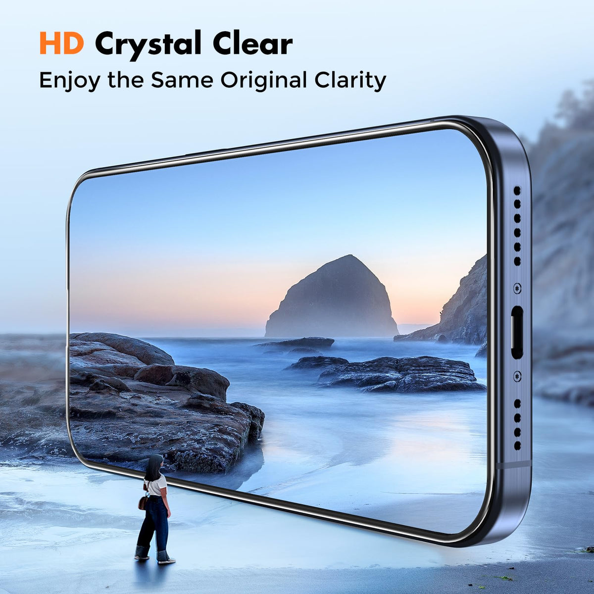 UNBREAKcable 3-Pack Screen Protector for iPhone 16 Pro Max, Full Coverage