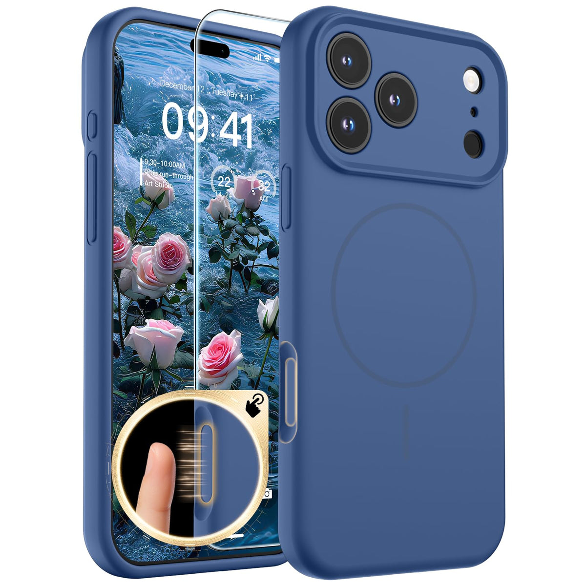 SUPFINE Silicone & Magnetic for iPhone 17 Pro Max Case White