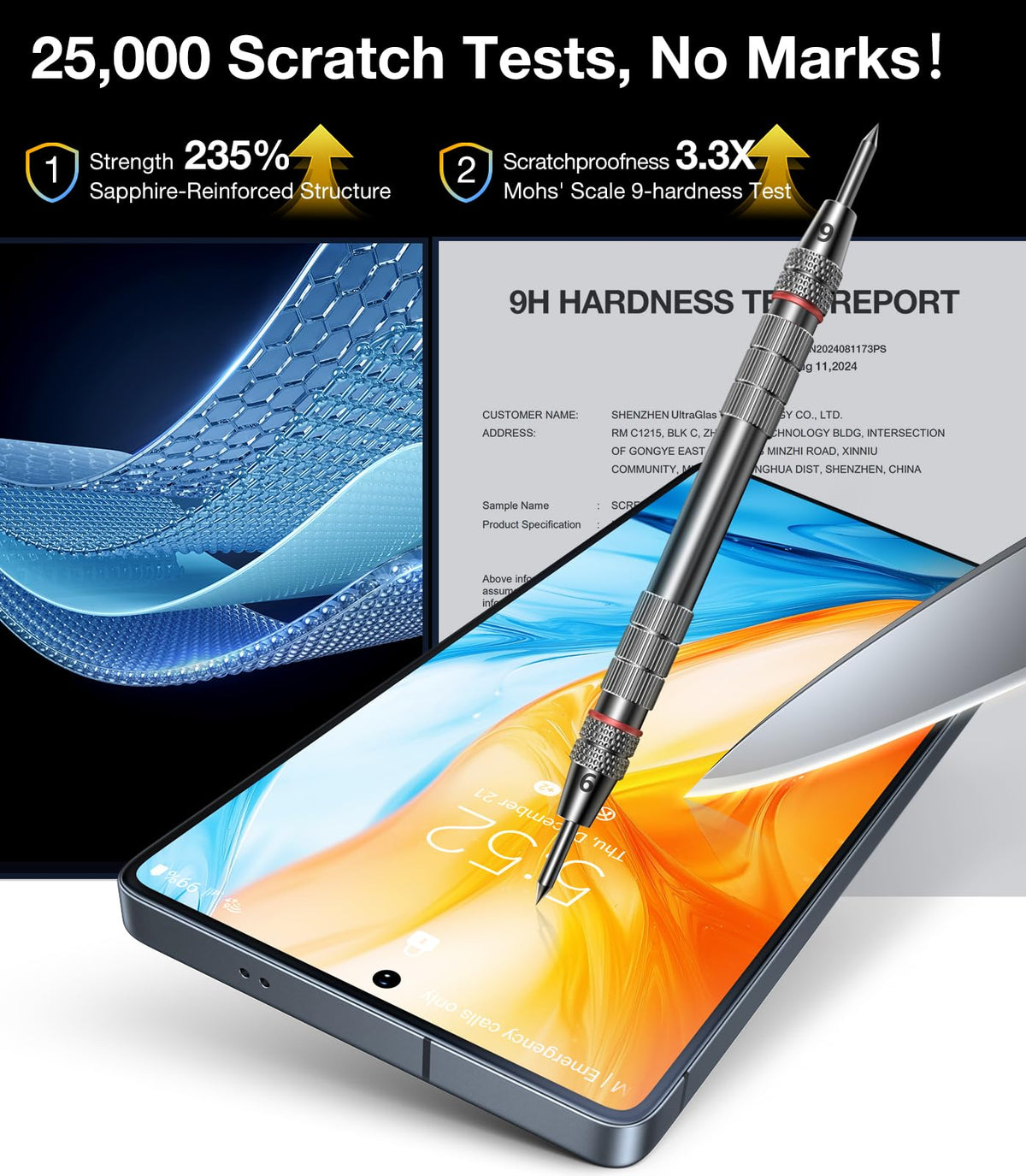 UltraGlass TOP 9H+ Armor for iPhone 17 Pro Privacy Screen Protector, 2 Pack
