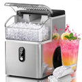 Kismile Nugget Ice Maker Countertop, 35 lbs/Day, Stainless Steel