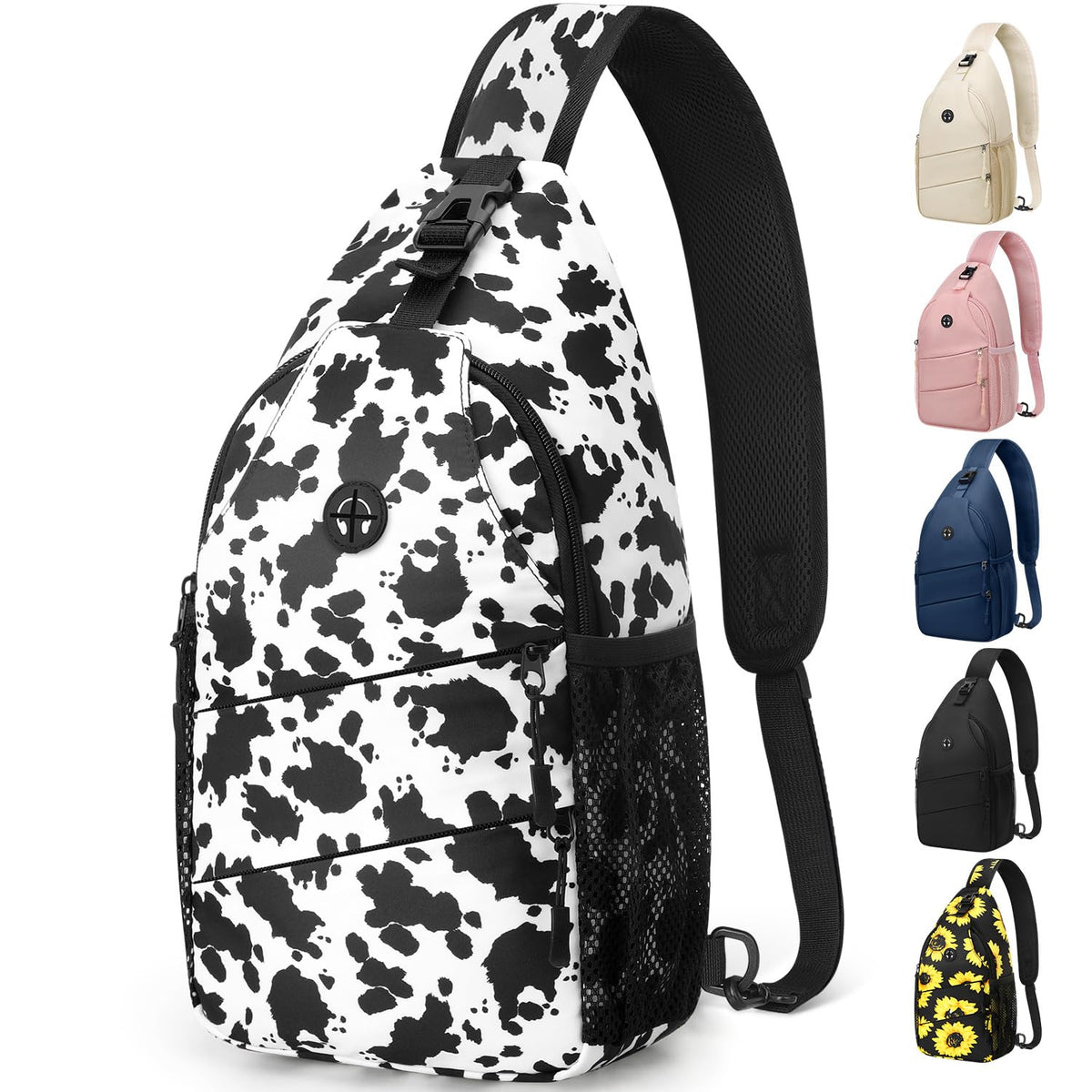 Pritent Crossbody Bags for Women Men Trendy Sling Bag Backpack Casual Chest Bag with Convertible Shoulder Strap