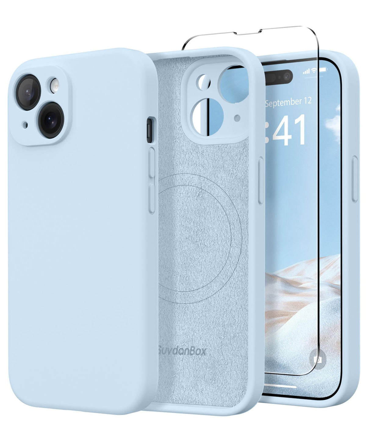 Magnetic for iPhone 12 Case Silicone White