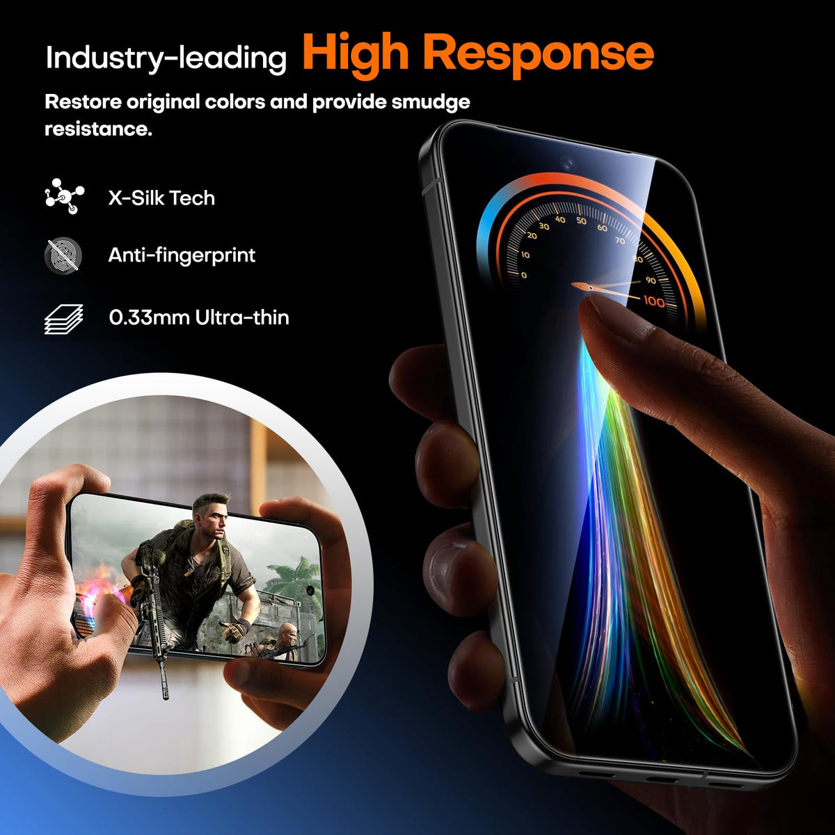 TAURI 2 Pack for Samsung Galaxy Z Fold 8 Ultra Screen Protector Clear