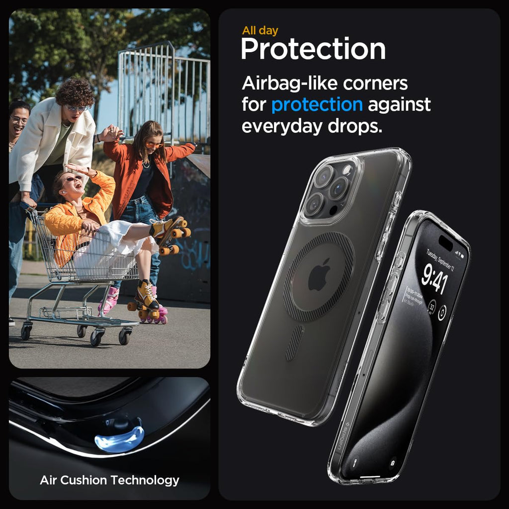 Spigen Ultra Hybrid MagFit for iPhone 17 Pro / 18 Pro Case, Frost Black