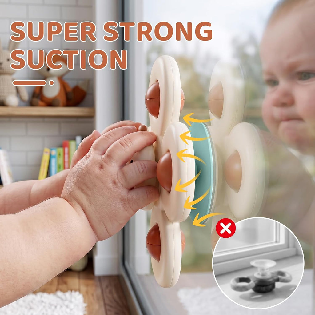 ALASOU Suction Cup Spinner Airplane Travel Toys for 1 Year Old Boy Girl