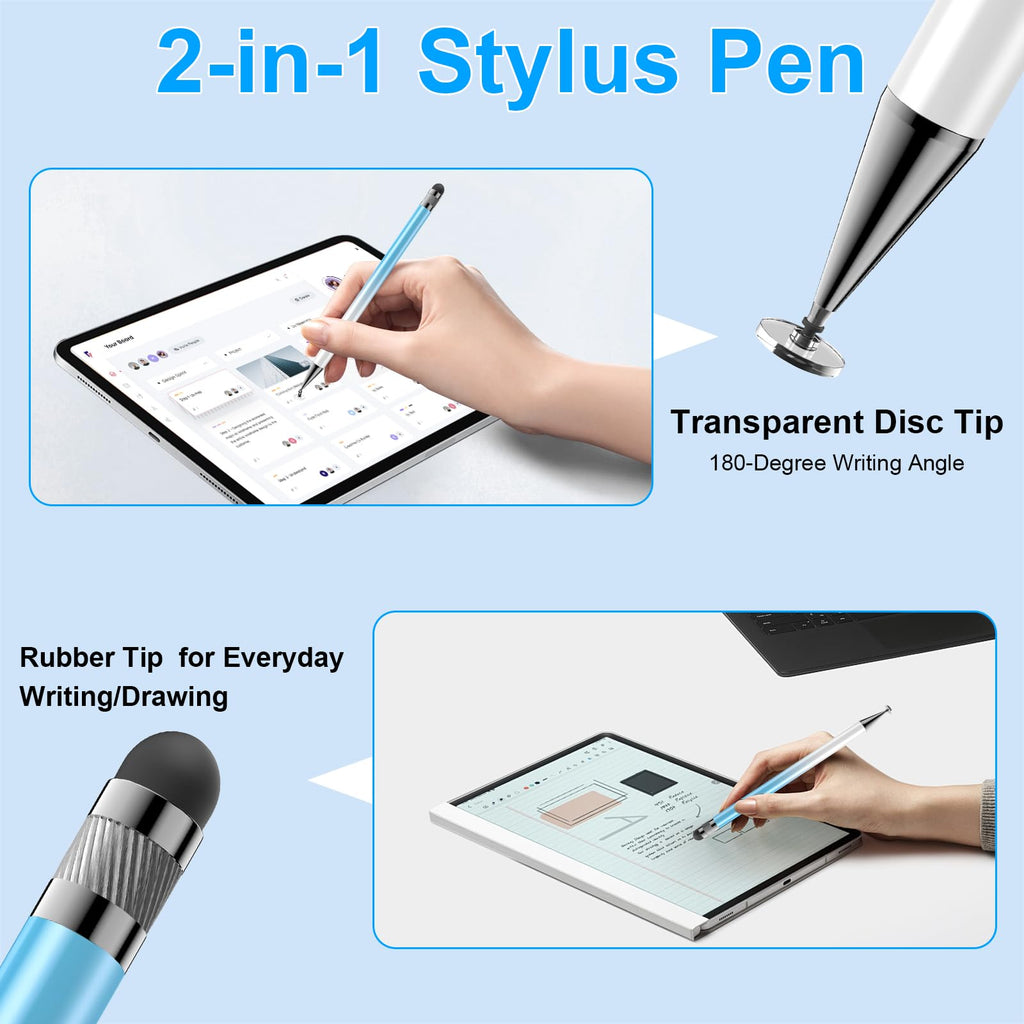 Bopomofo Stylus(5 Pcs),2-in-1 Stylus Pen for Touchscreen,Capacitive Stylus