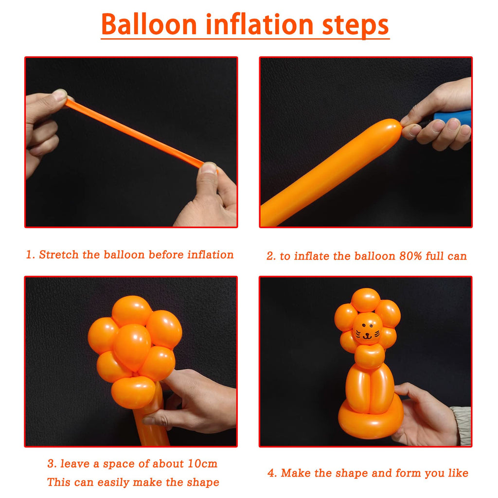 ASIYUHY 260 Balloons Clear Long Balloons 100 Pack Twisting Animal Balloon
