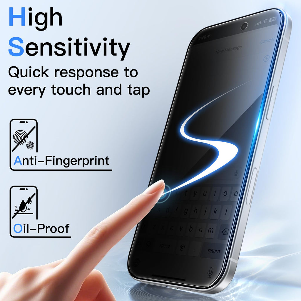 JETech Privacy Screen Protector for iPhone 18 Pro, 2-Pack