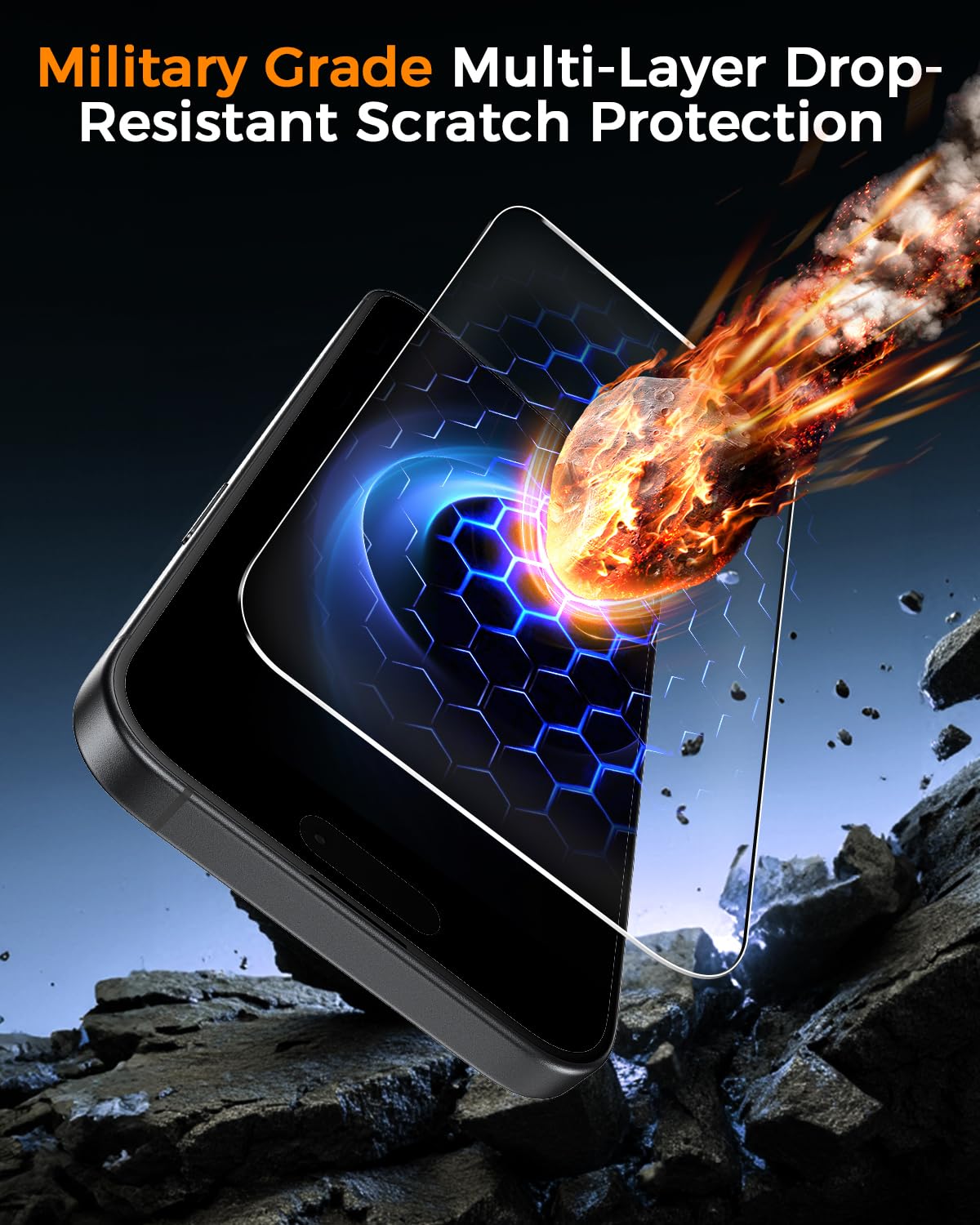 SIBEITU 3+3 Pack Screen Protector + Camera Lens Protector for iPhone 18 Pro