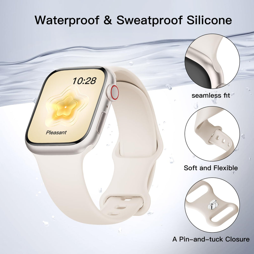 Sport Silicone Band Compatible with Apple Watch Bands for Women Men