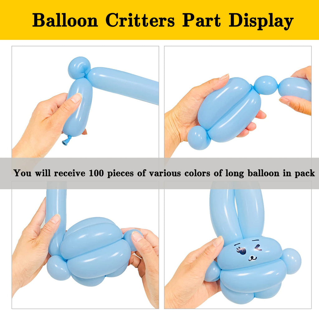 ASIYUHY 260 Balloons Clear Long Balloons 100 Pack Twisting Animal Balloon