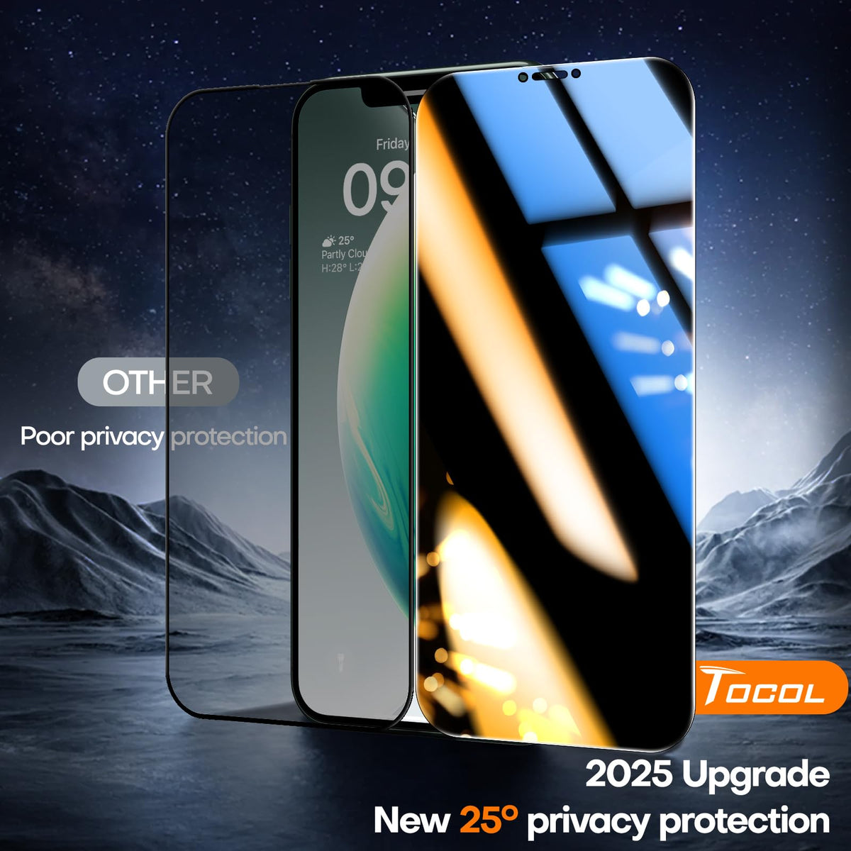 TOCOL for iPhone 17 Pro Max Screen Protector, Easy Installation