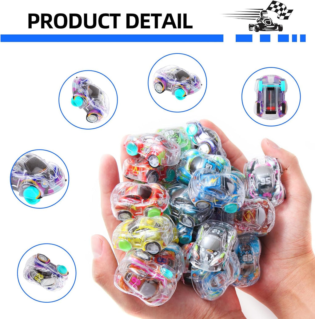 50 Pcs Mini Pull Back Cars Set, Pull Back Racing Vehicles for Kids, Bulk Toys Party Favors Treasure Box, Classroom Prizes, Pinata Fillers,Goodie Bag Stuffers for Boys Girls