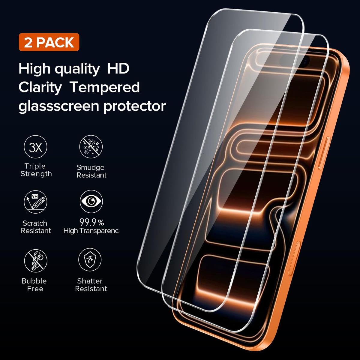ivoler 3-in-1 Case for iPhone 16 Plus 6.7 inch, Clear