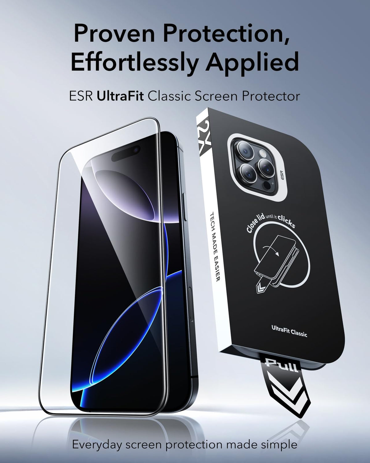 ESR 3 Pack for iPhone 17 Pro Screen Protector, Classic