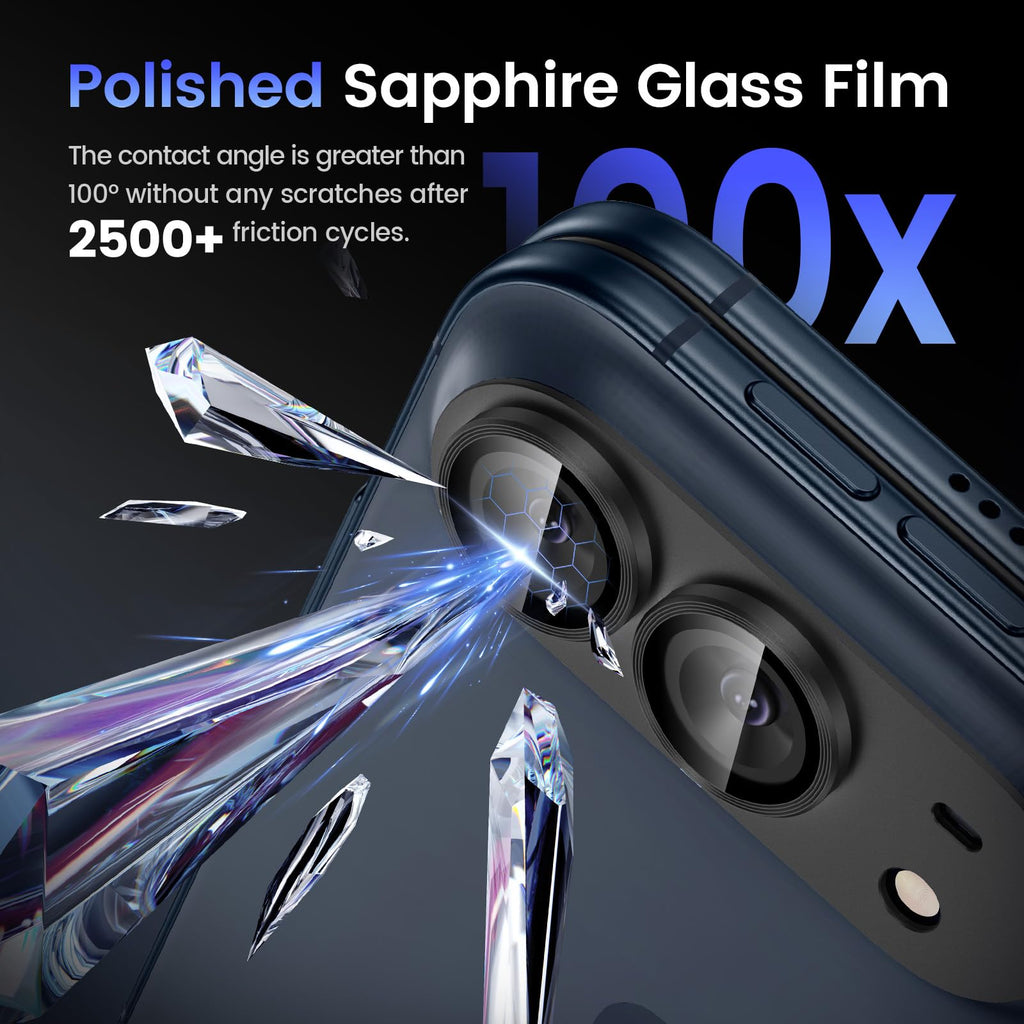 Tensea for iPhone 16 Pro Max/16 Pro/14 Pro Max/14 Pro Camera Lens Protector