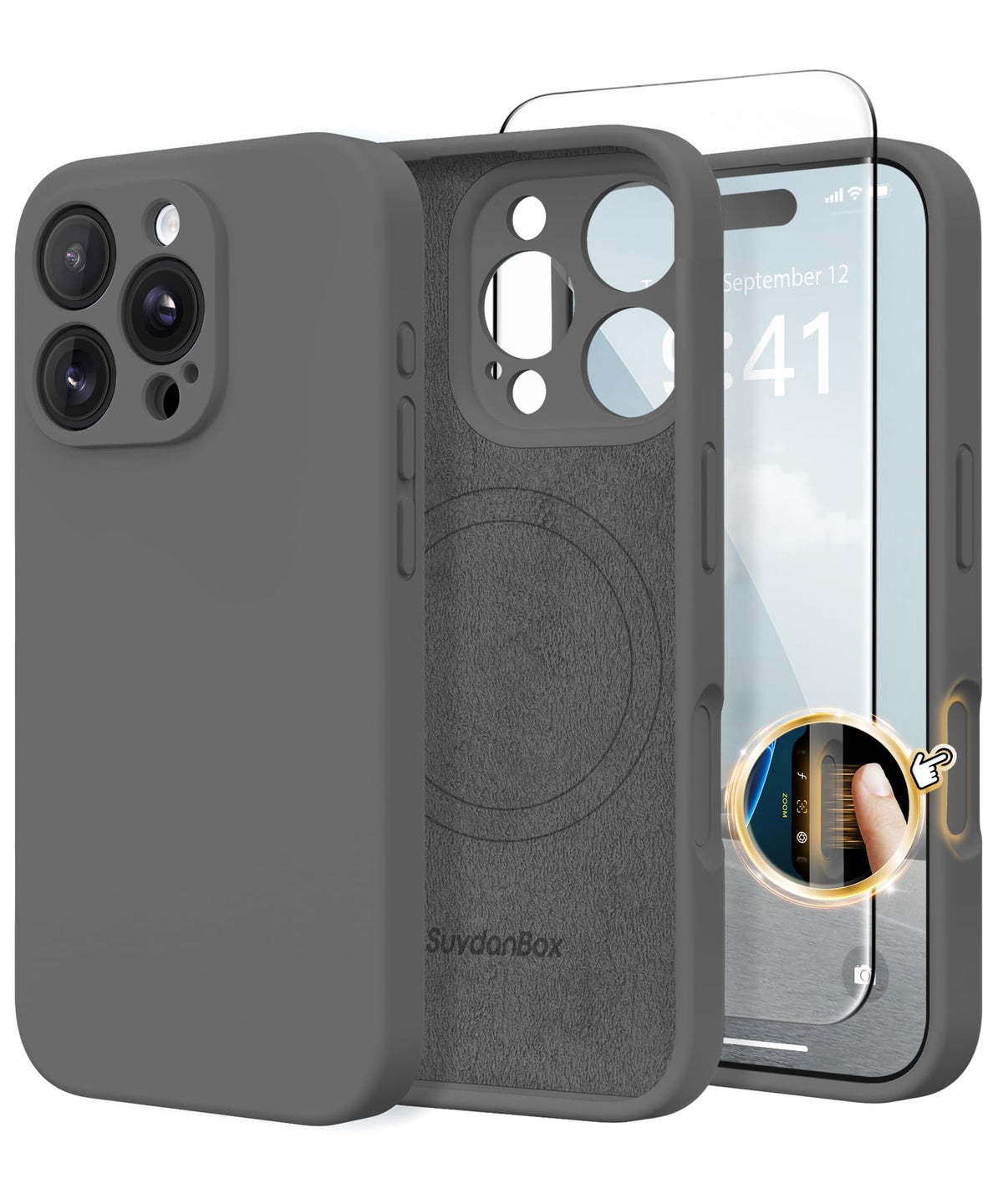 Magnetic for iPhone 12 Case Silicone White