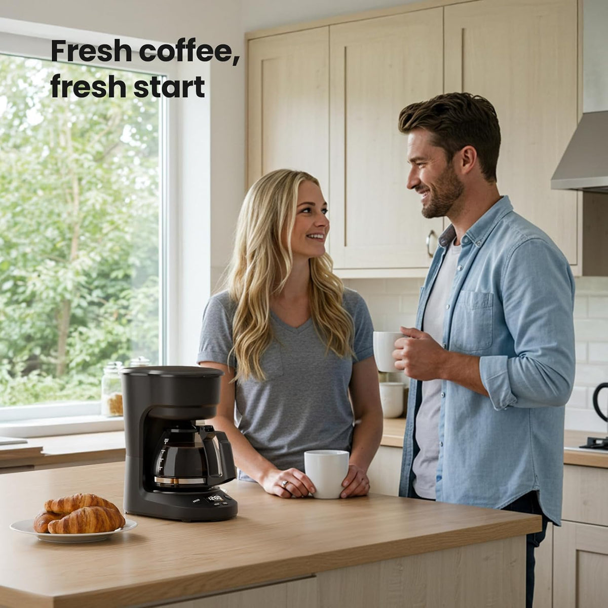 Kismile Single Serve Coffee Maker, 2-in-1 Coffee Pod & Ground Brewer