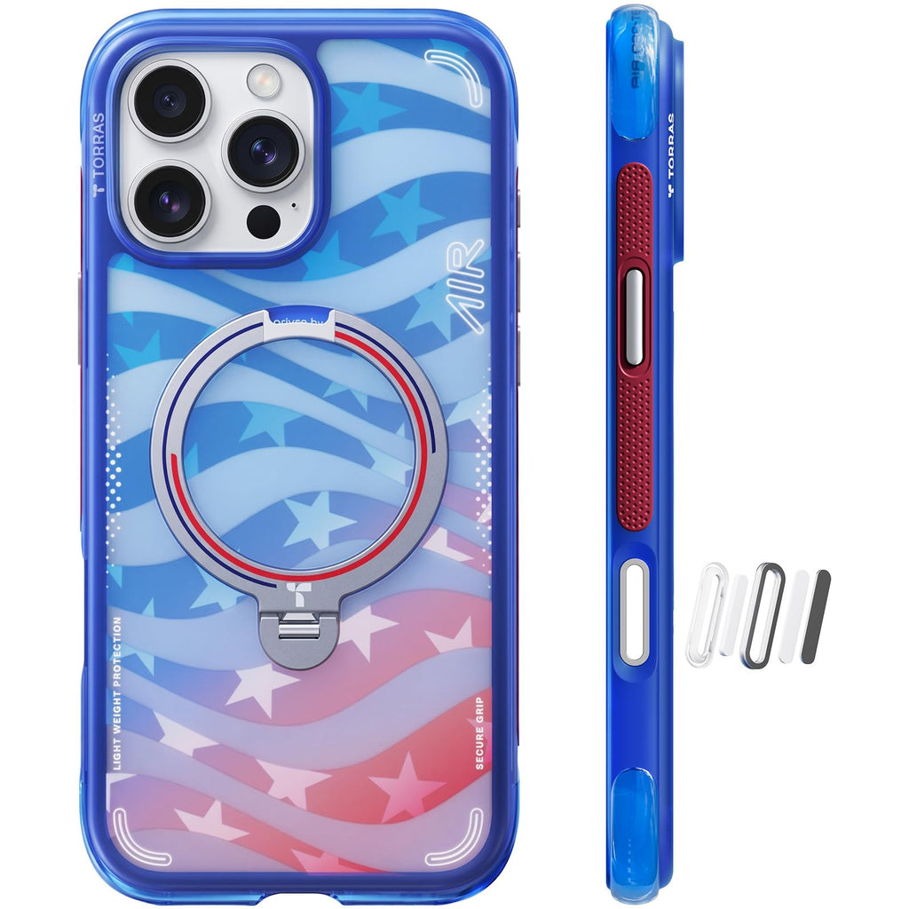 TORRAS Ostand Q3 Air for iPhone 15 Pro Max Case with Stand, Shockproof