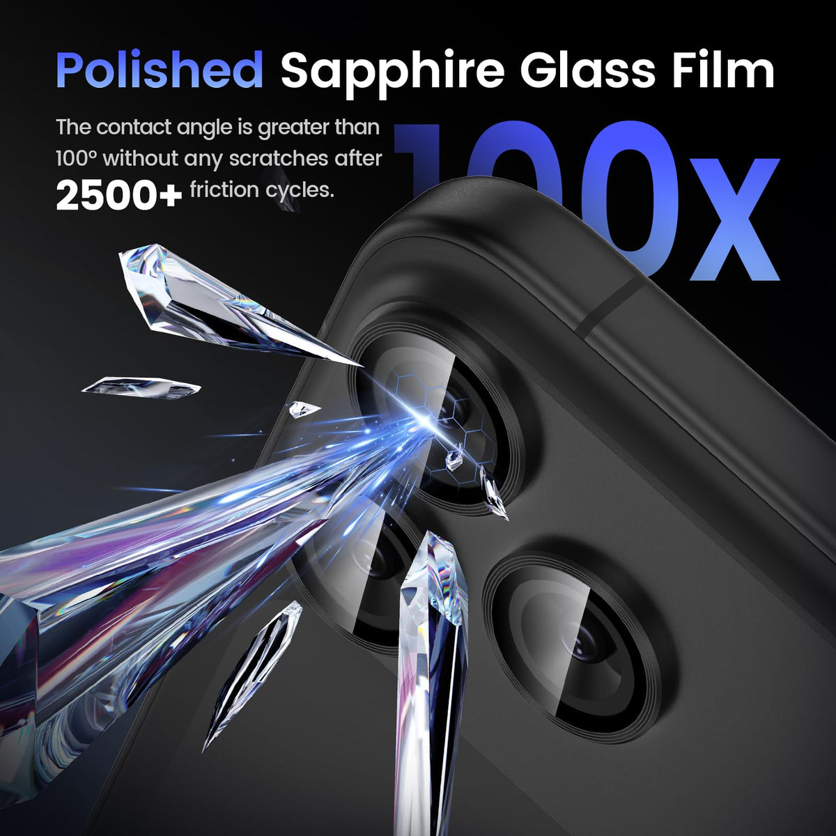 Tensea for iPhone 16 Pro Max/16 Pro/14 Pro Max/14 Pro Camera Lens Protector