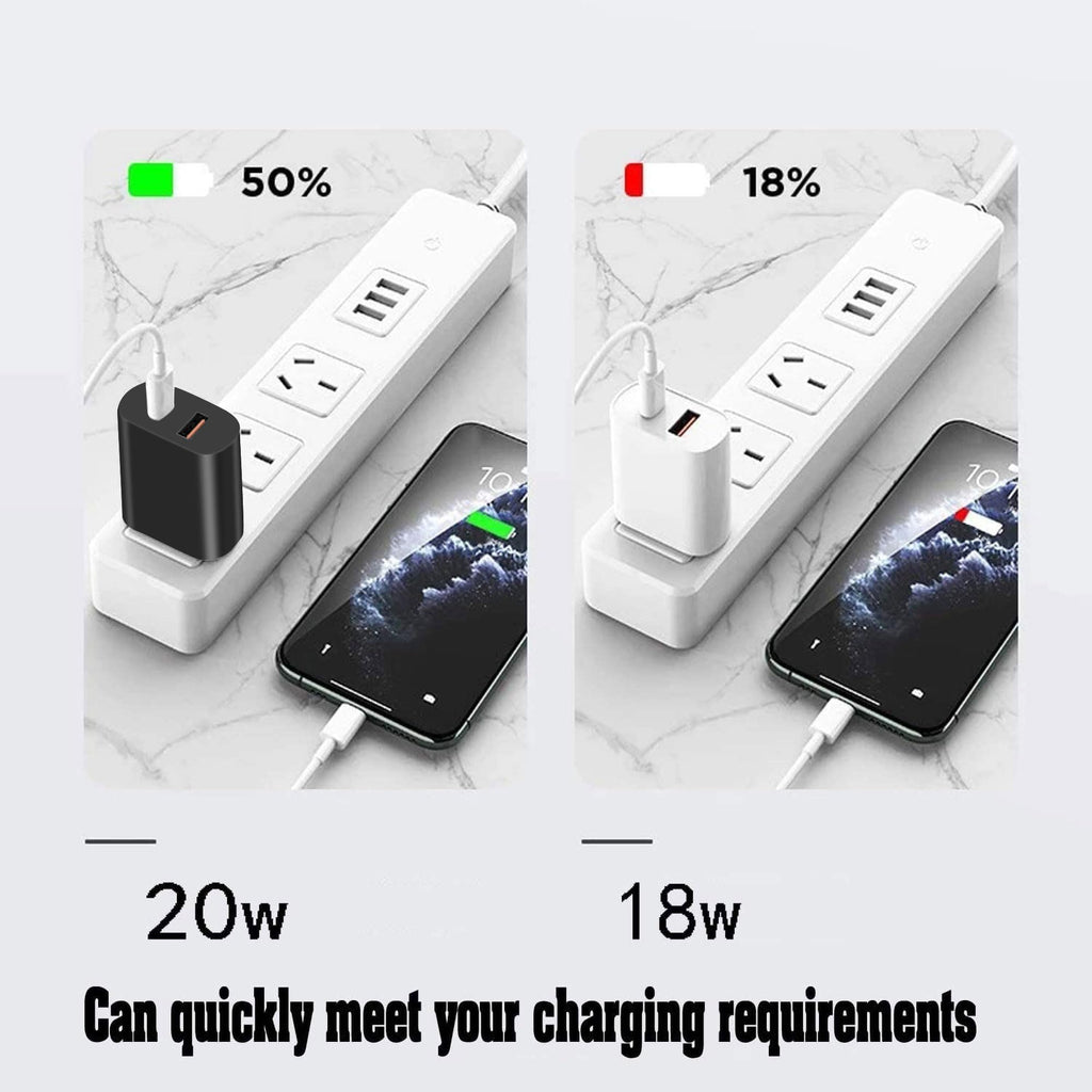 4 Pack USB C Charger Block,20W USB-C & USB-A Port Charger,for i Phone 17/16