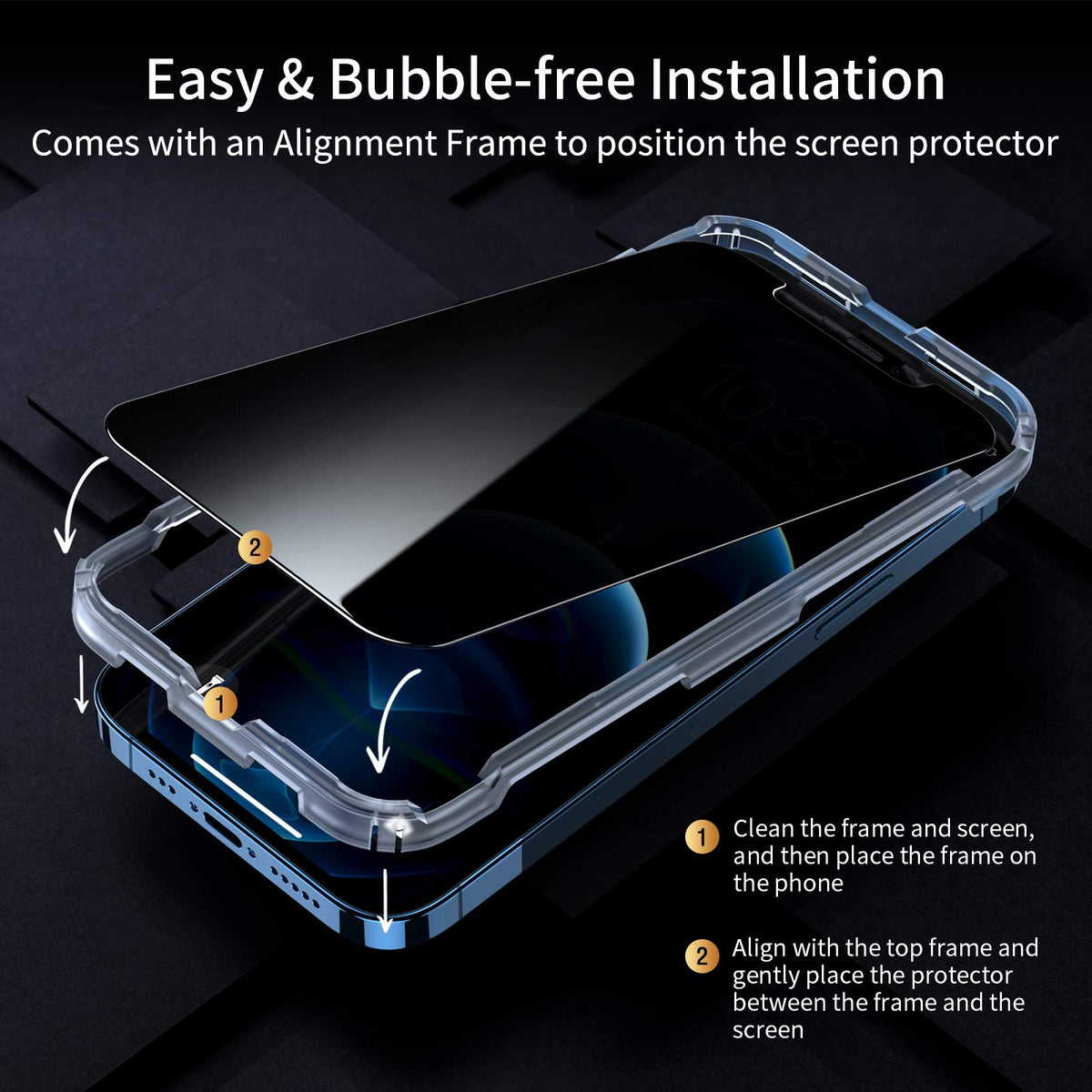 UNBREAKcable Privacy Screen Protector for iPhone 17 Pro Max, 2-Pack