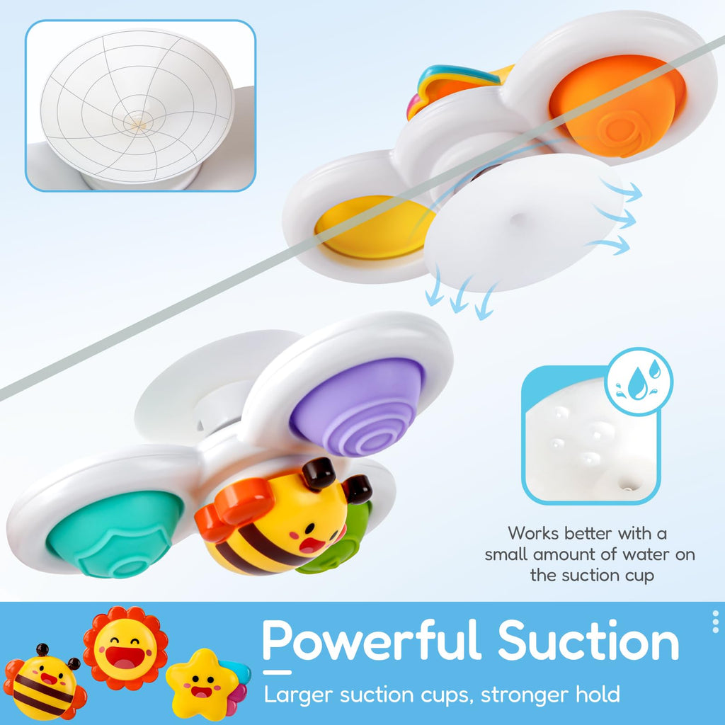 ALASOU Pop Suction Cup Spinner Airplane Travel Toys for 1 Year Old Boy Girl