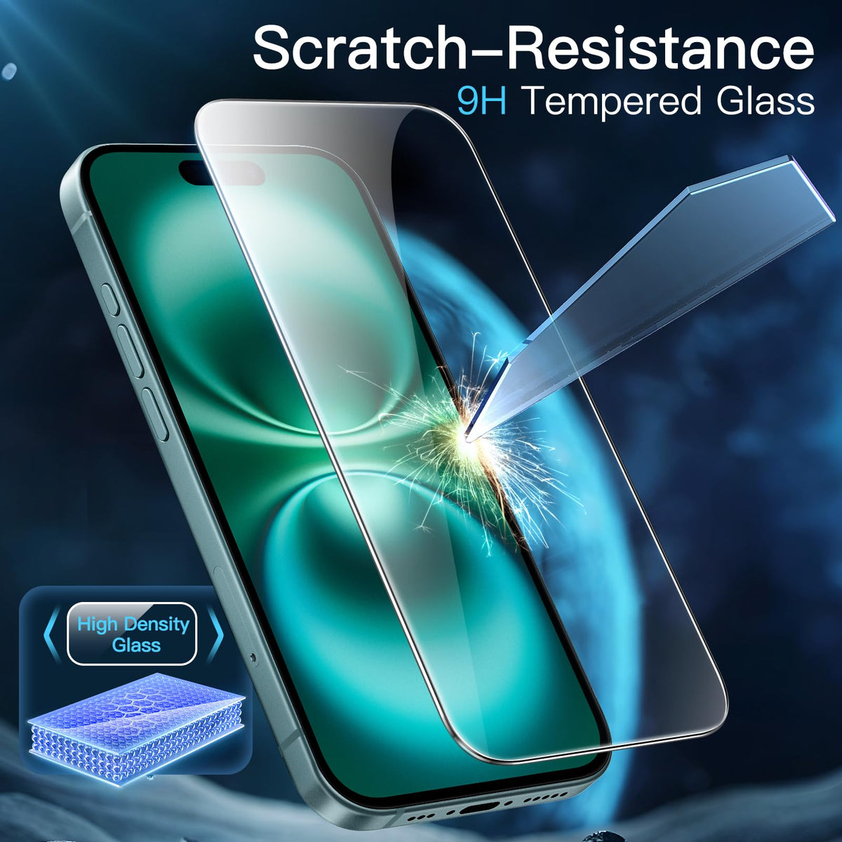 JETech Screen Protector for iPhone 18 Pro Max/17 Pro Max, 3-Pack