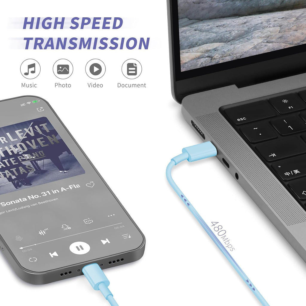 iPhone 14 13 12 11 Charger Fast Charging,USB C Charger with 10FT/6FT Cable