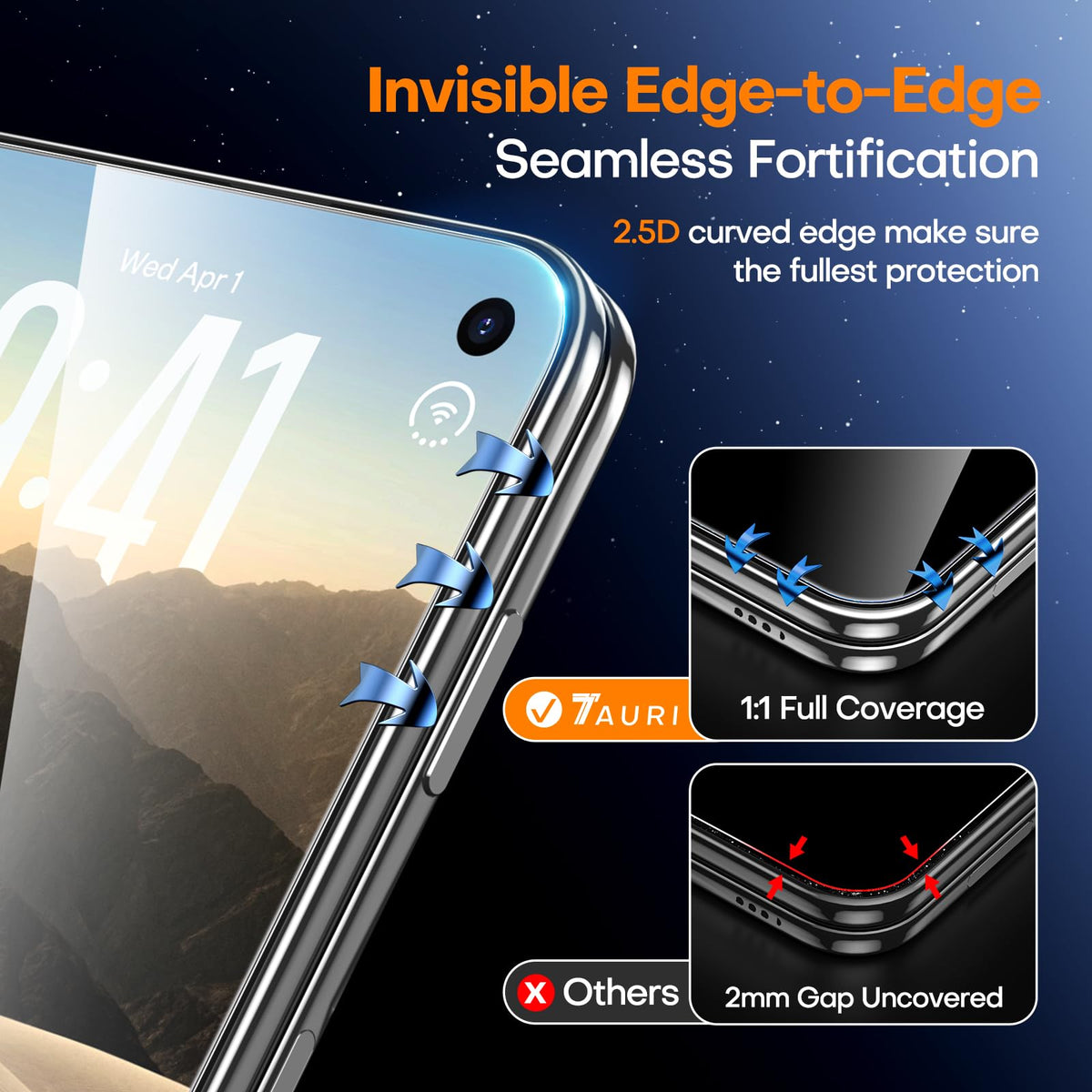 TAURI 2 Pack for Samsung Galaxy Z Fold 8 Ultra Screen Protector Clear