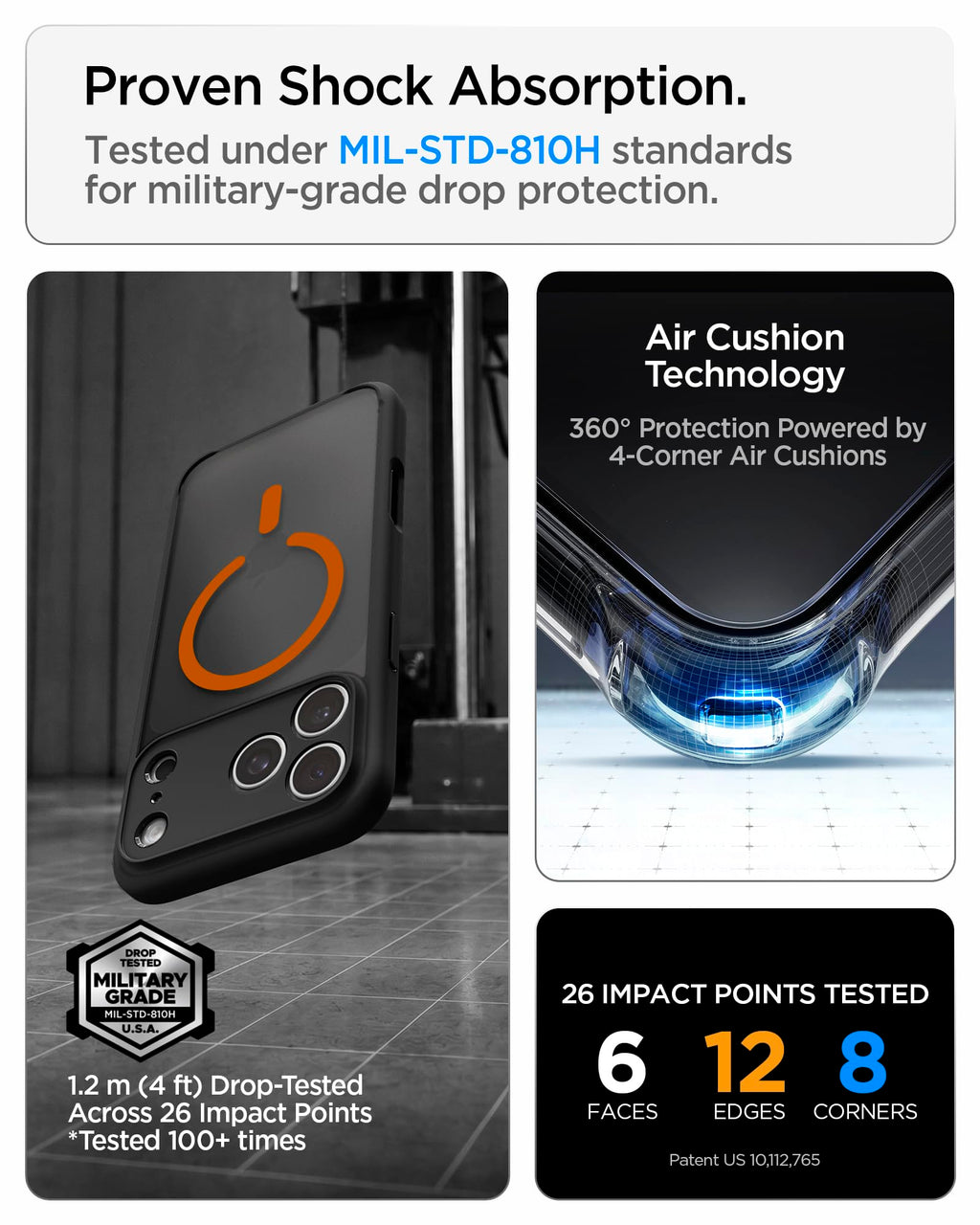 Spigen Ultra Hybrid MagFit for iPhone 17 Pro / 18 Pro Case, Frost Black