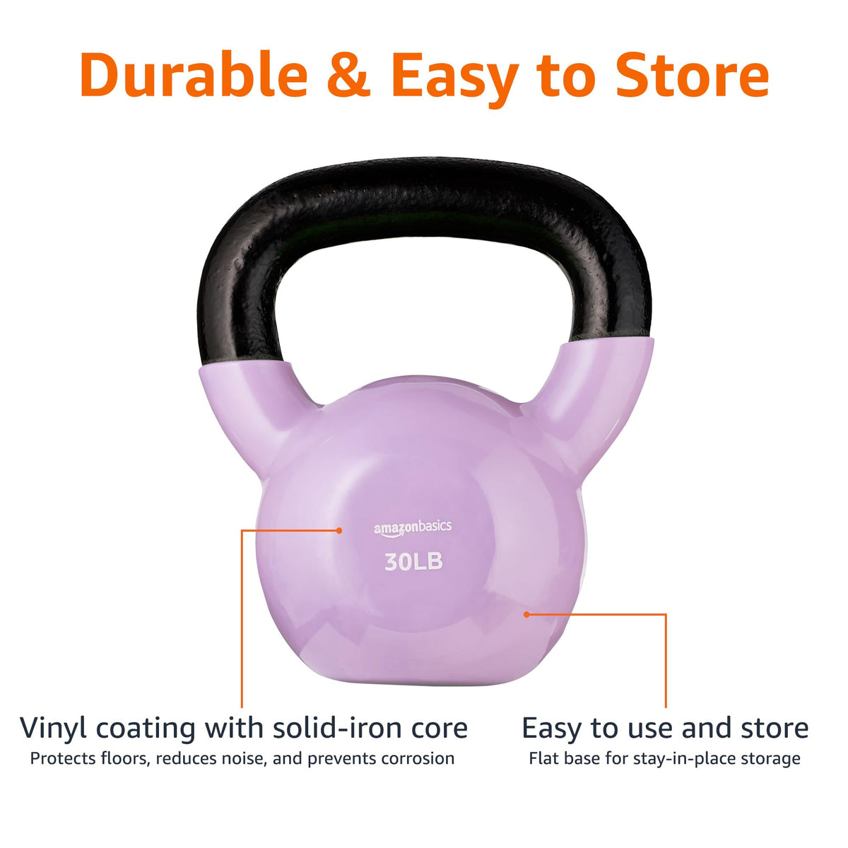 Amazon Basics Vinyl Kettlebell