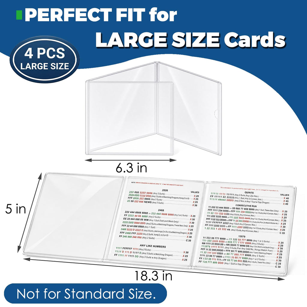 2026 Mah Jong Card, Large Print for American Rules - 4Pcs