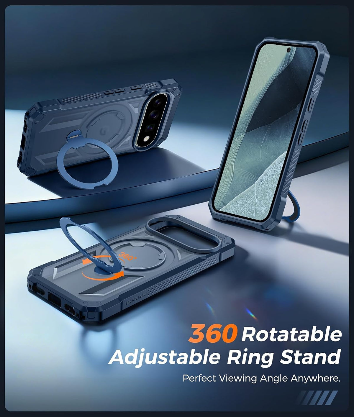 FNTCASE for Motorola Razr 2026/2025 Case with 360 Spin Magnetic Kickstand