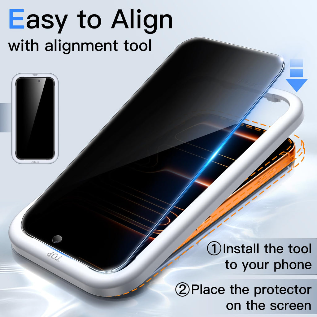 JETech Privacy Screen Protector for iPhone 18 Pro, 2-Pack