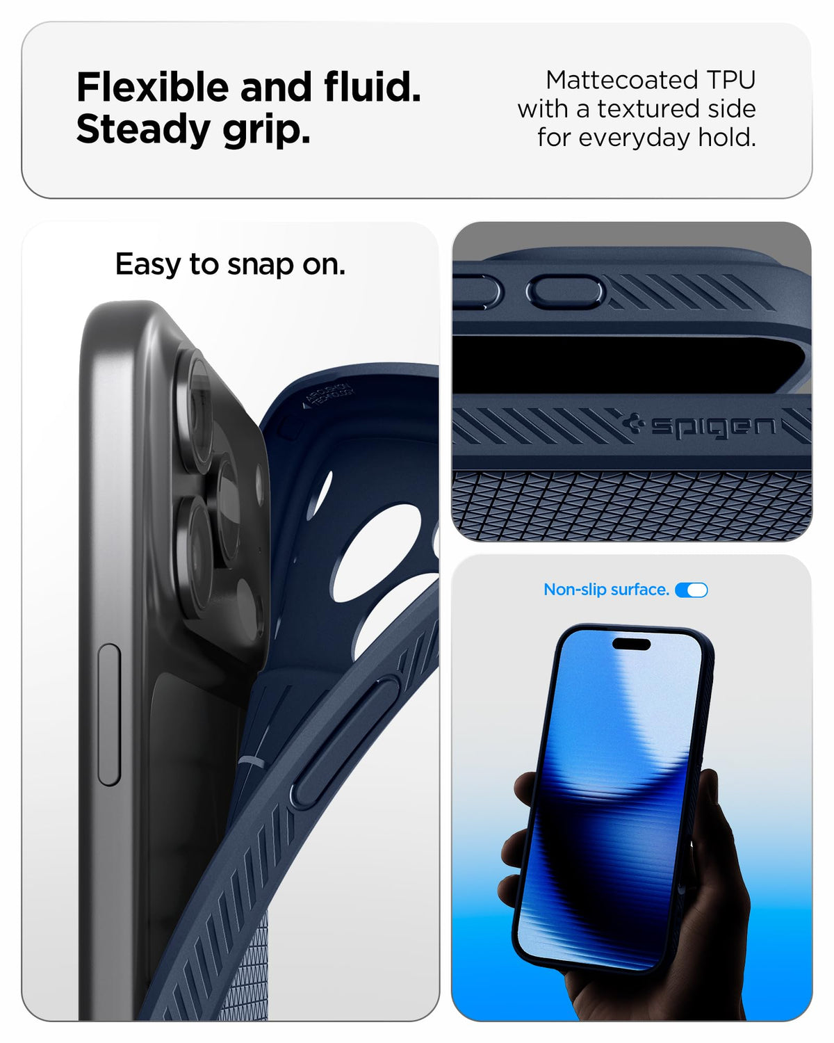 Spigen Liquid Air Designed for iPhone 13 Pro Max Case (2021) - Matte Black