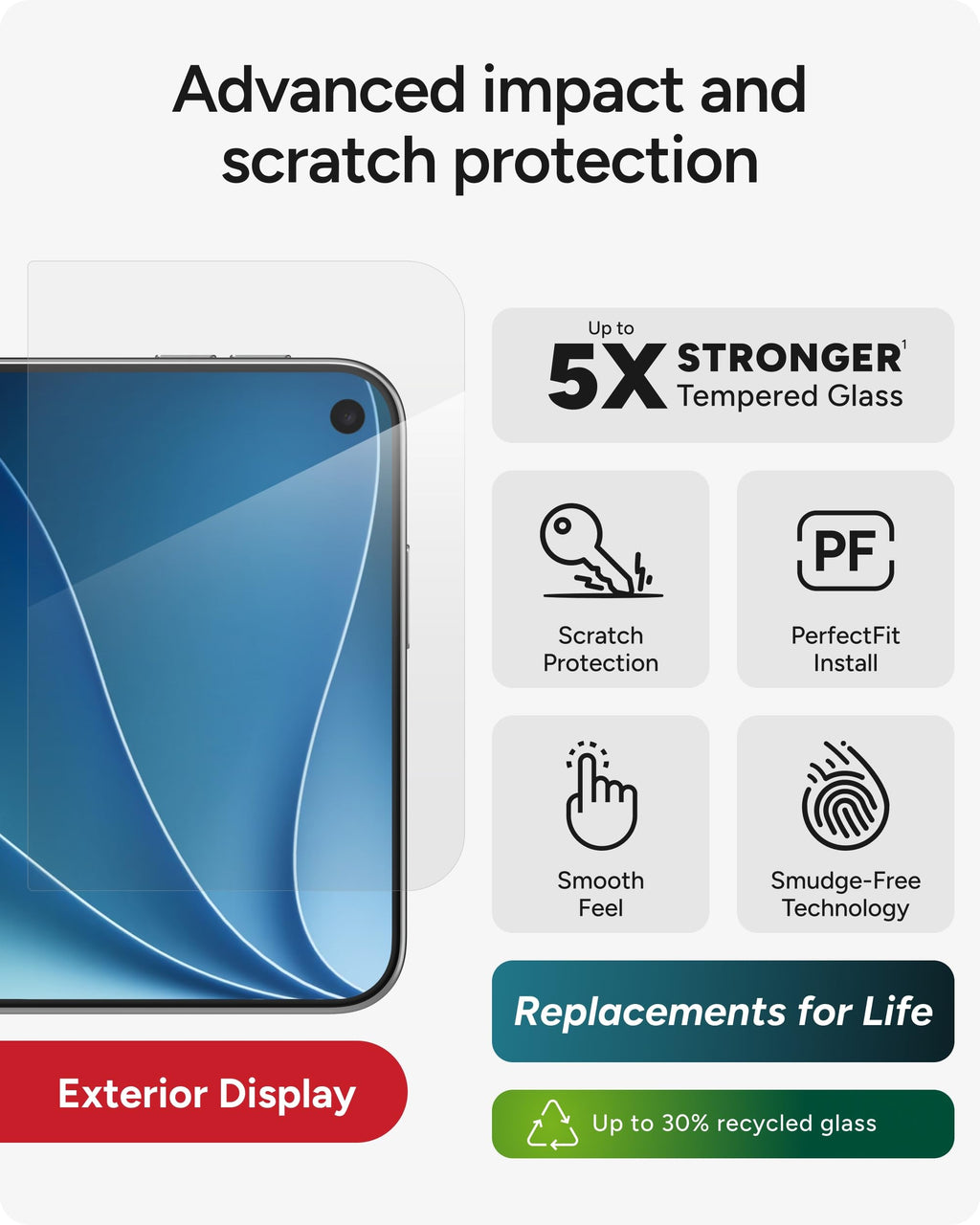 ZAGG Glass Elite Screen Protector for Apple iPhone 11 Pro Max and Xs Max
