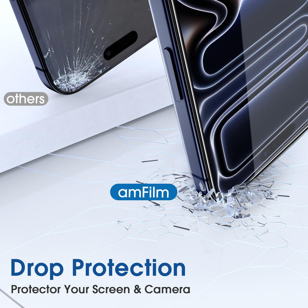 amFilm OneTouch for iPhone 18 Pro Max 6.9'' Screen Protector Tempered Glass