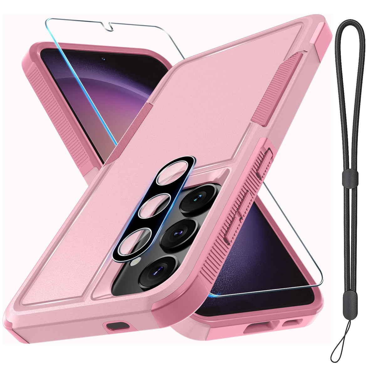 for Samsung Galaxy S26 Case,Military Grade Phone Cover, Cute Pink